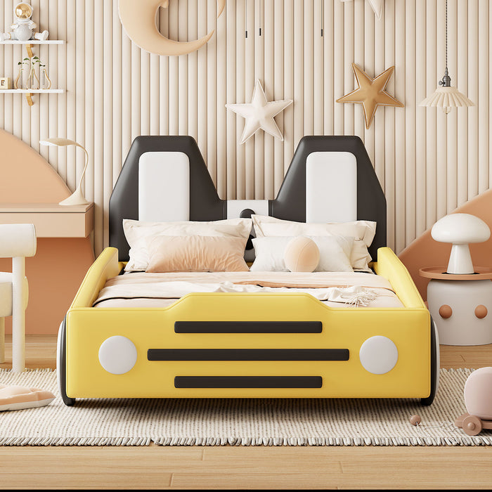 High Quality Race Car Shaped Platform Bed & Wheels