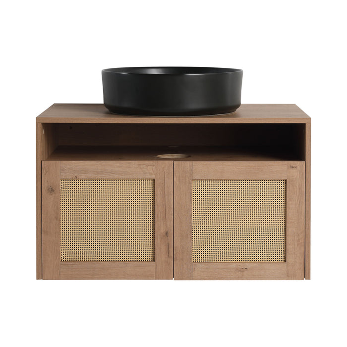 Bathroom Vanity & Art Sink, 2 Soft Close Doors, Float Mounting Design