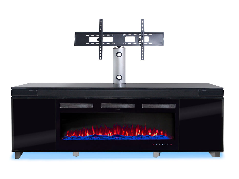 Fireplace TV Stand For 75-80" TV's - Black