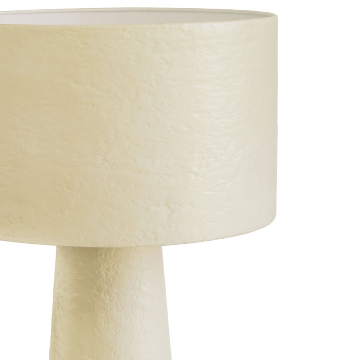 Yala - Papier Mache Floor Lamp - Cream
