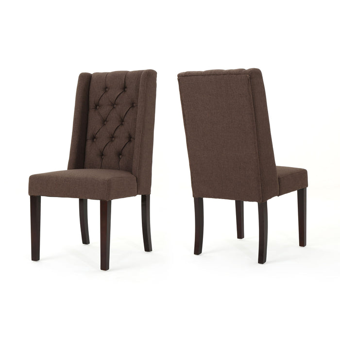 Sophisticated Tufted Dining Chair With High Back Design