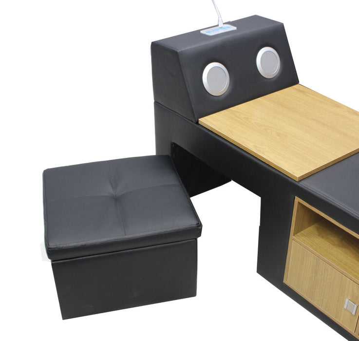 Recliner Bed Console - Black