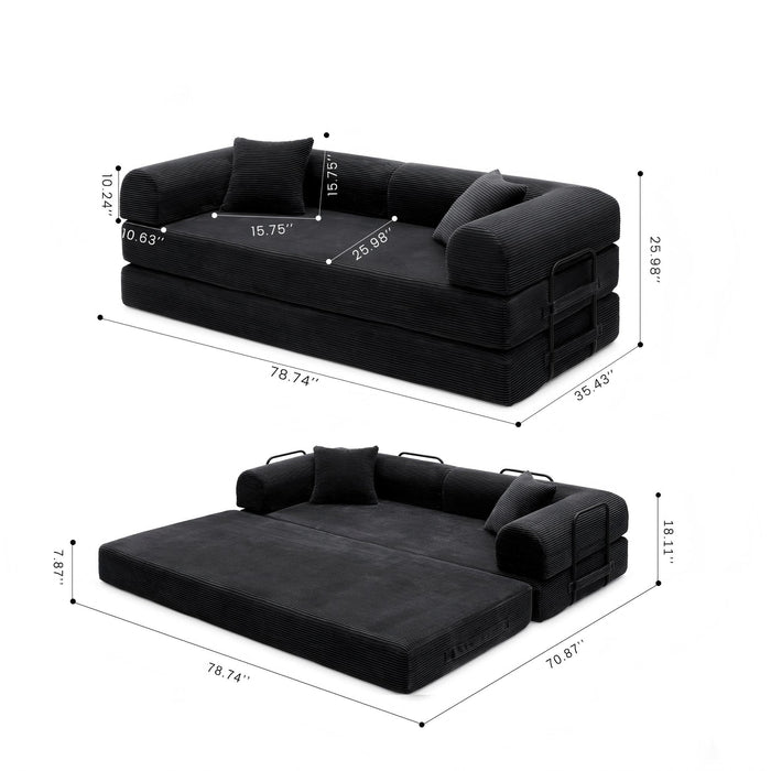 Convertible Foldable Floor Sofa Bed For Living Room