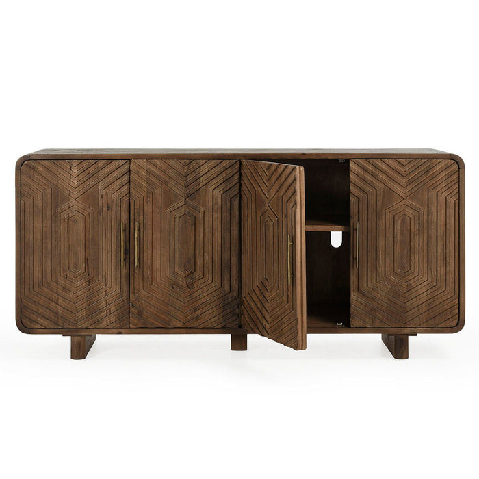 Holmes - 4 Door Sideboard - Artisan Brown