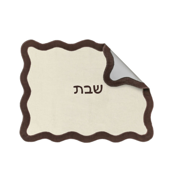 Organic Cotton / Linen Wavy Challah Cover