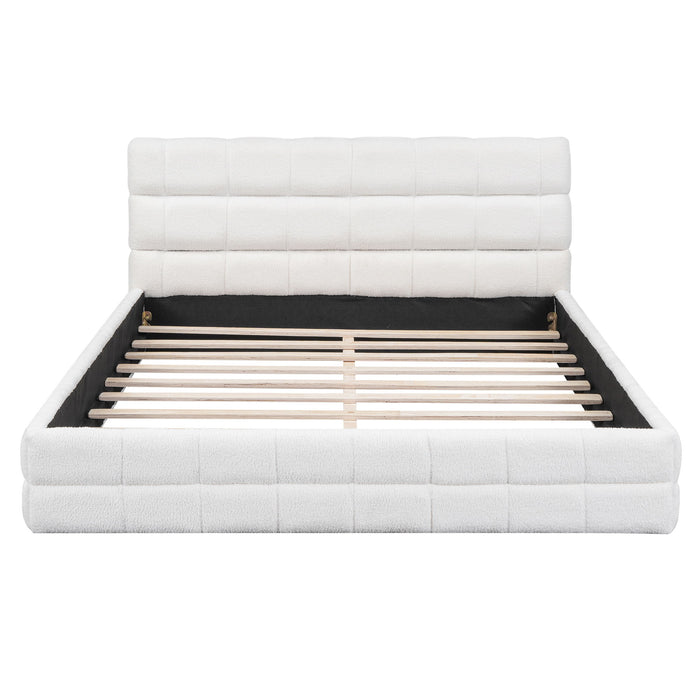 Upholstered Platform Bed With Headboard