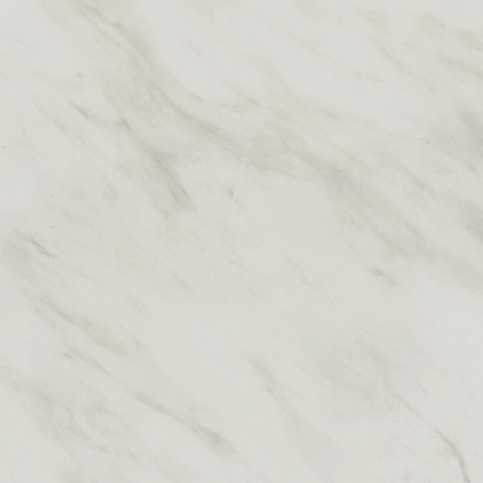 Sylvie - Round Table With White Faux Marble Top And Base