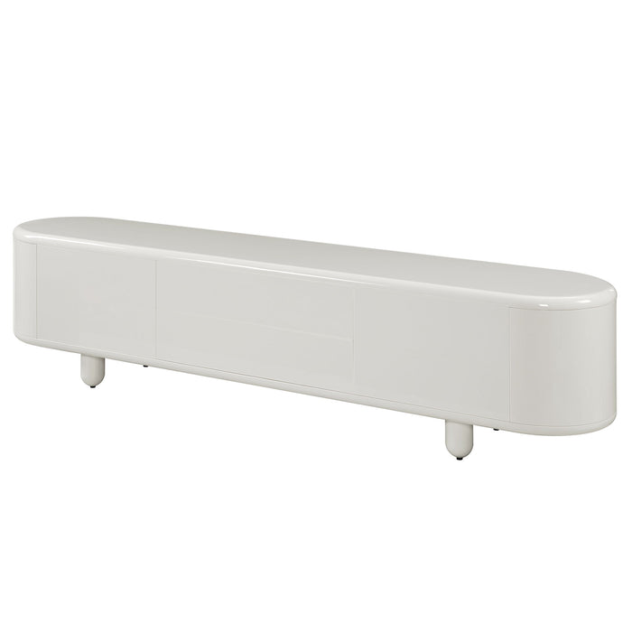 Keely - TV Stand - Gloss White
