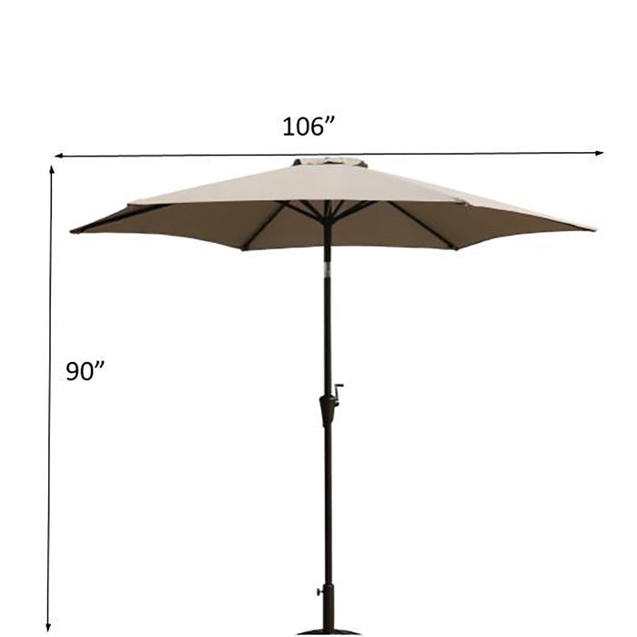 8.8' Outdoor Aluminum Patio Umbrella With 42 Pound Square Resin Umbrella Base