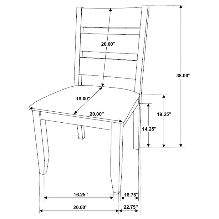 Ladderback Dining Chair (Set of 2) - Brown