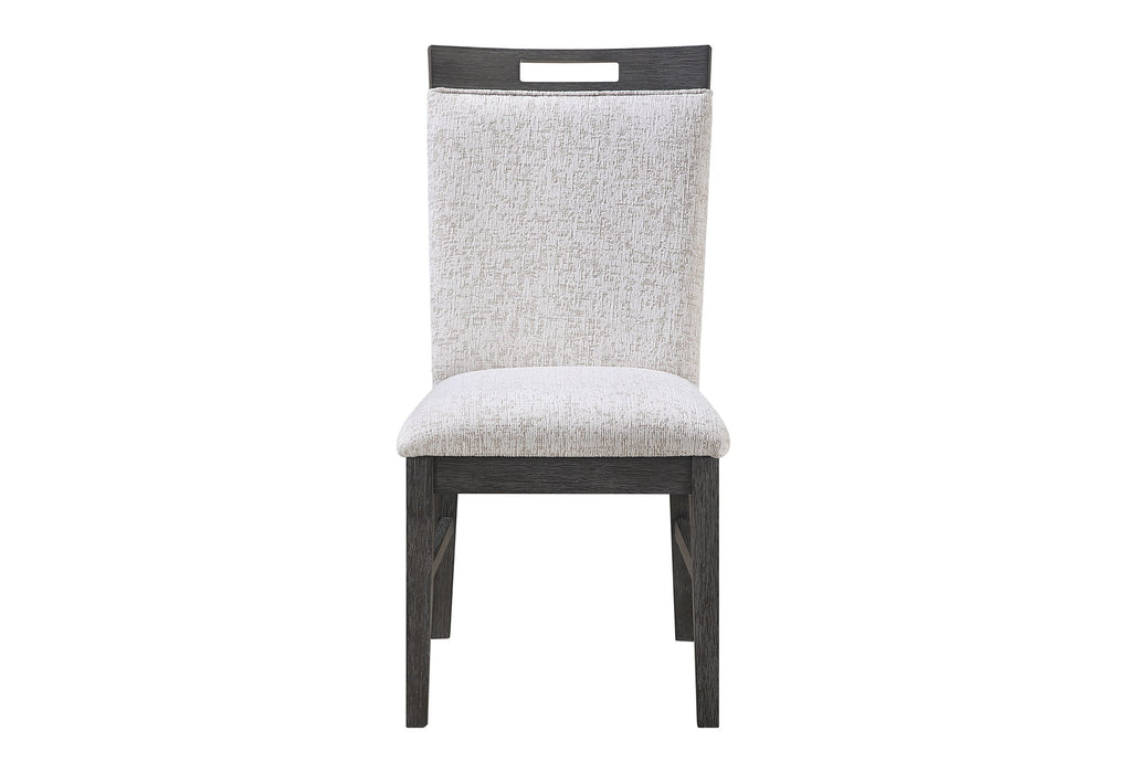 D4238 - 5 Piece Dining Room Set (Dining Table And 4 Dining Chairs) - Clear / Dark Brown / Light Gray