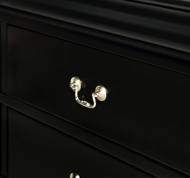 Louis Philip - Full 5 Piece Bedroom Set - Black