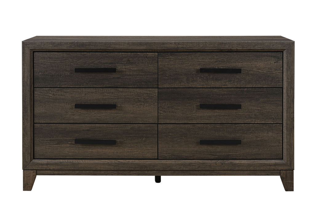 Harmony - 5 Piece Full Bedroom Set (Bed, Dresser & Mirror, Nightstand, Chest) - Dark Brown