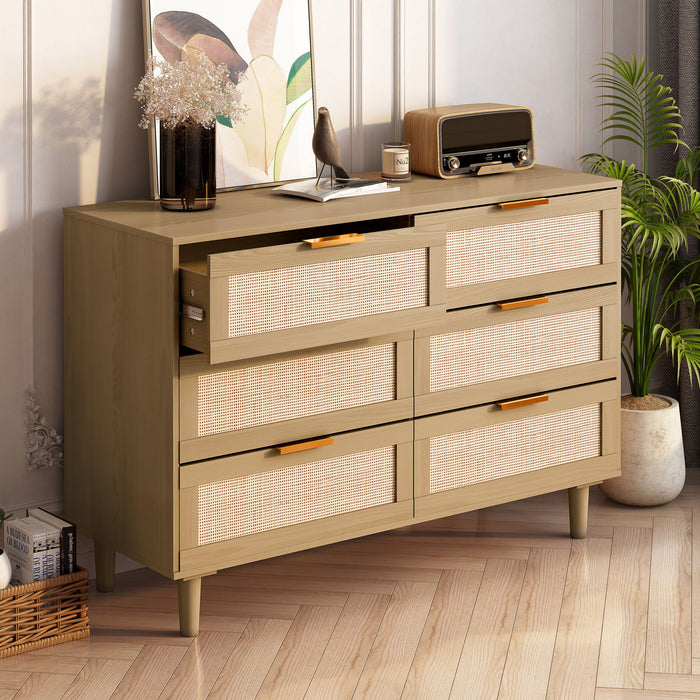 6 Drawer Storage Modern Cabinet For Bedroom