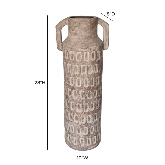 Earthenware - Diode Flower Vase - Light Brown