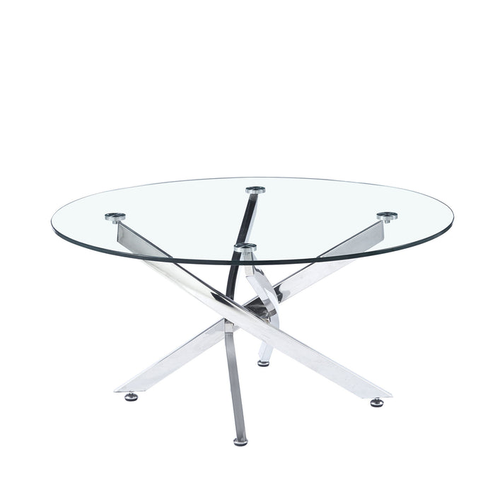 Round Table With Angular Slanted Legs