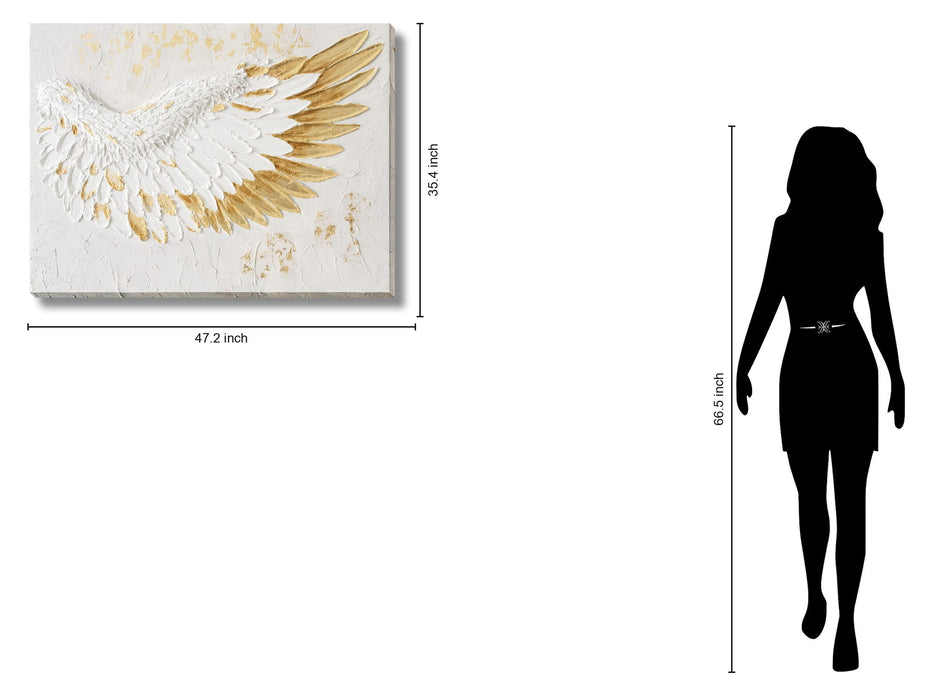 Radiant Feathered Uplift - 35" x 47" Framed Wall Art