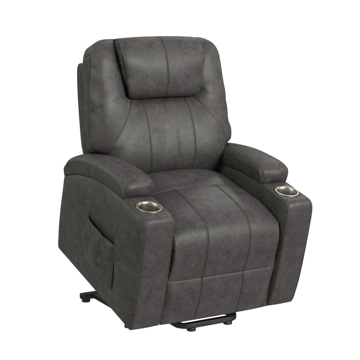 Kenmore - P1 Lift Chair With Heat Massage - Simba Dark Gray
