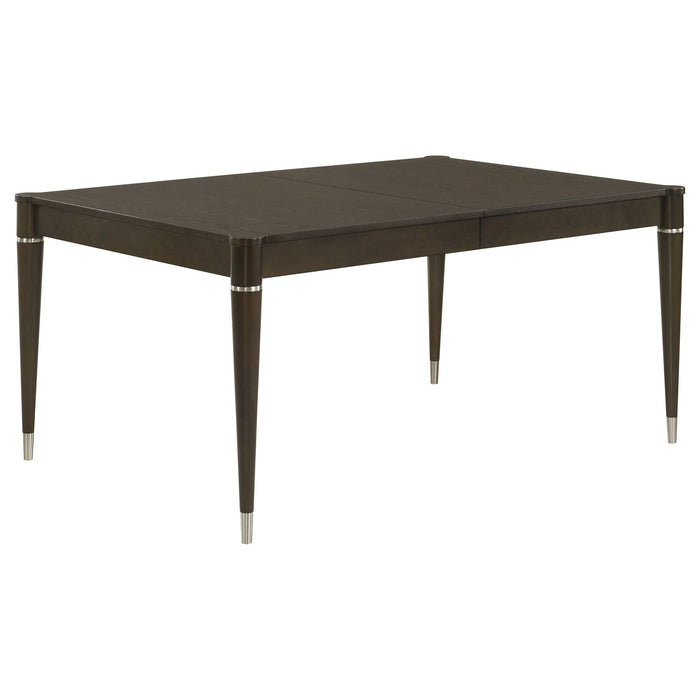 Blakely - Leaf Dining Table With Tapered Legs Accents - Ash Brown