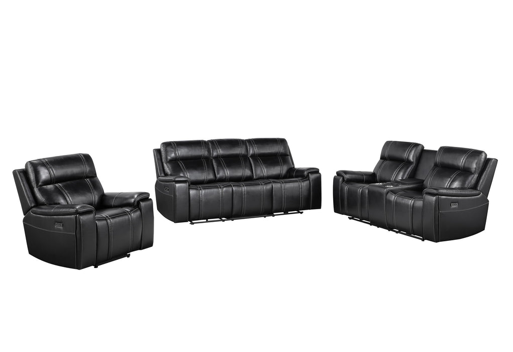 U8880 - Power Reclining Sofa / Power Console Reclining Loveseat / Power Recliner - Black