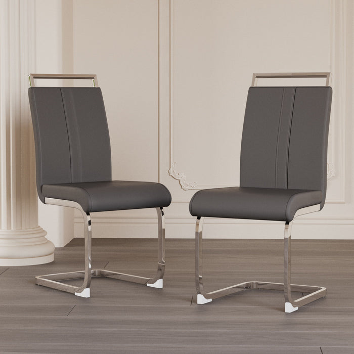 Modern Dining Chairs With Padded Seat, High Back