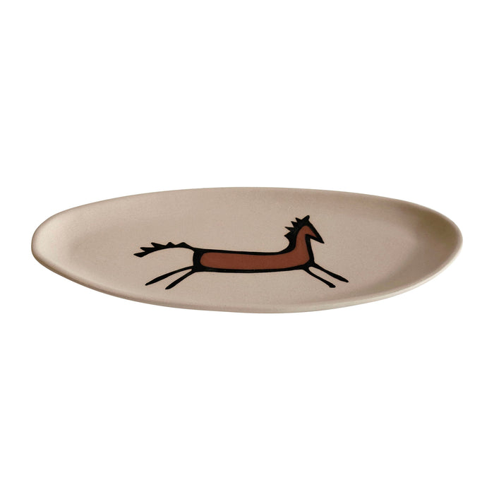 Earthenware - "Horseplay" Catchall Dish - White