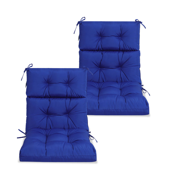 2 Piece High Back Patio Chair Cushion Set