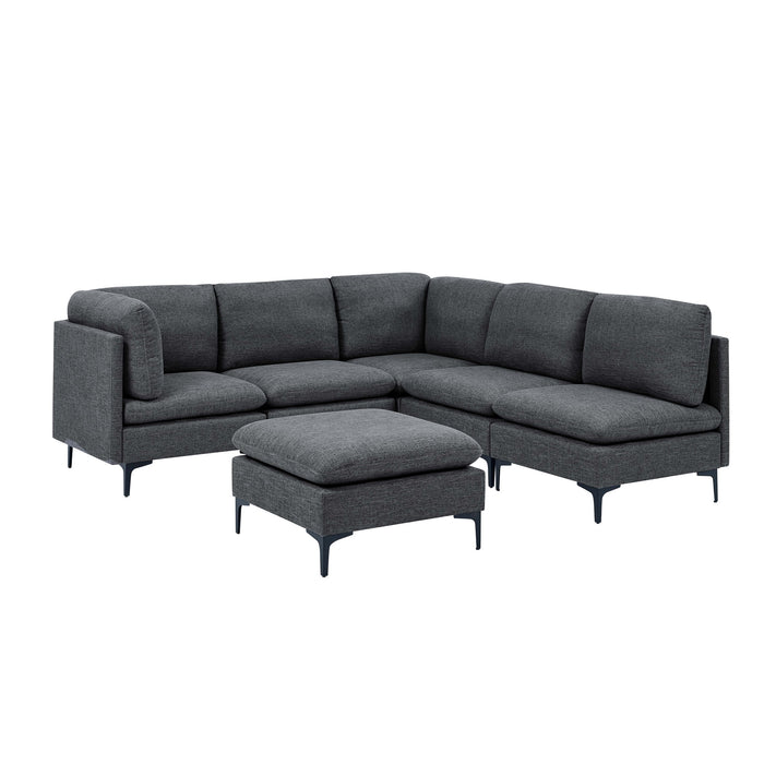 Upholstered Modular Sectional & Tall Legs