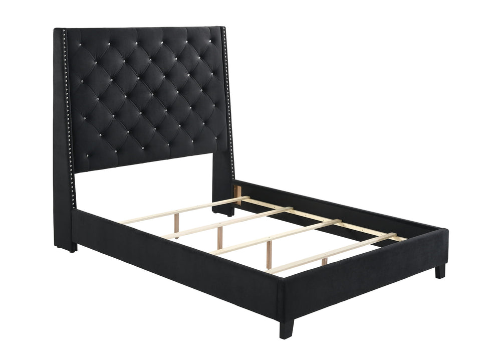 Chantilly - Queen Upholstered Bed - Black