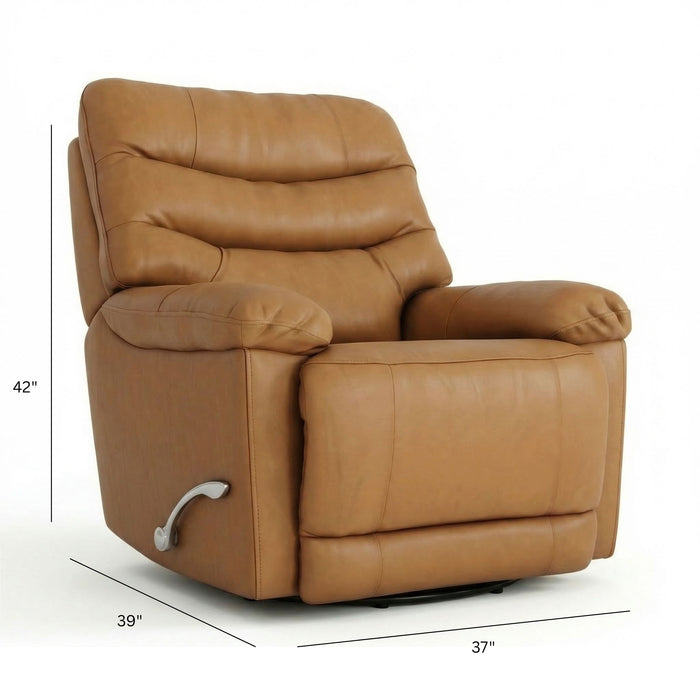 Oslo Antelope - Swivel Glider Recliner With Manual Footrest