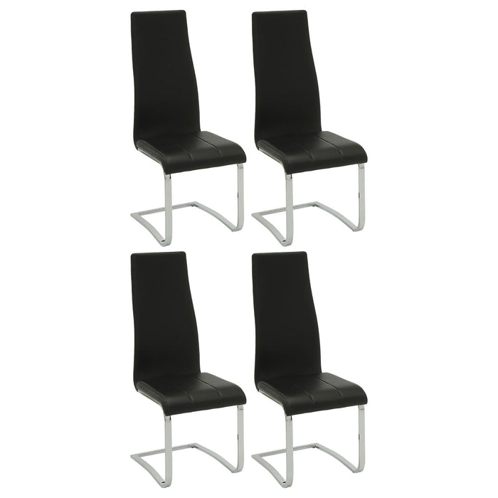 High Back Side Chairs Dining Chairs With Padded Upholstery (Set of 4)