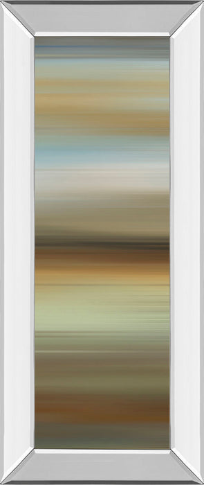 Abstract Horizon Il By James Mcmaster - Mirror Framed Print Wall Art - Dark Brown