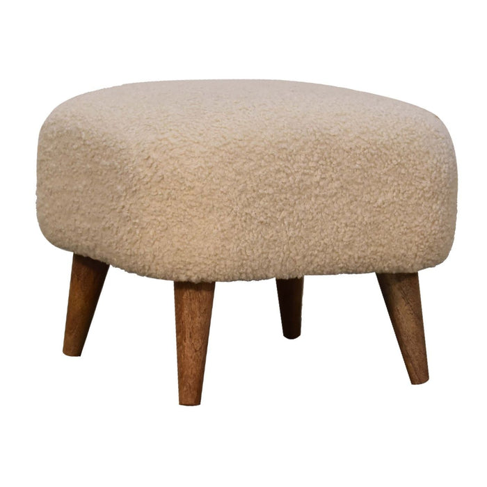 Square Footstool - Cream