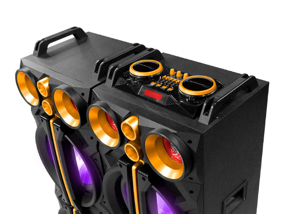 Pair Of Bluetooth Speakers 5000 Watts - Black