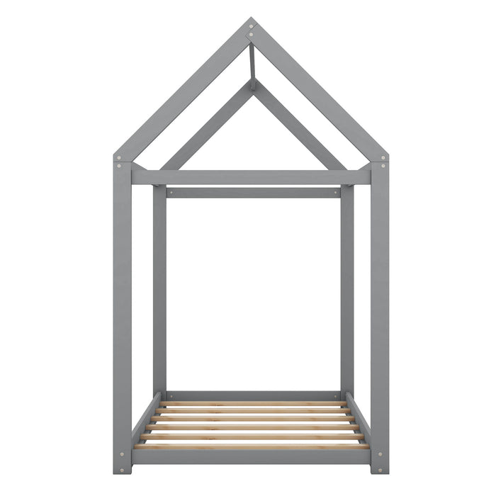 Wooden House Shaped Bed