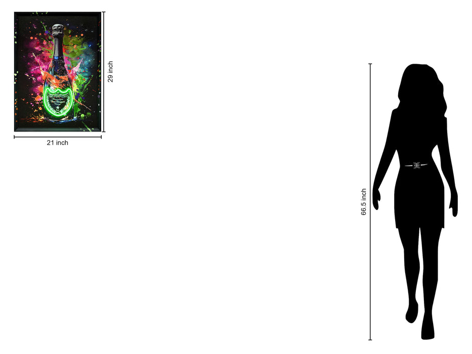 Neon Fizz Splash - 21" x 29" Framed Wall Art