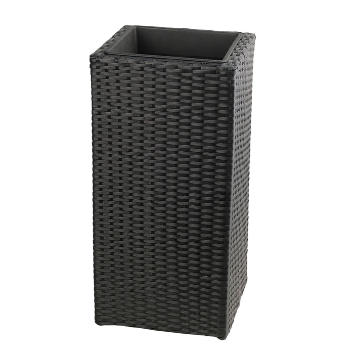 Solhome - Square Planter Box For Patio - Black