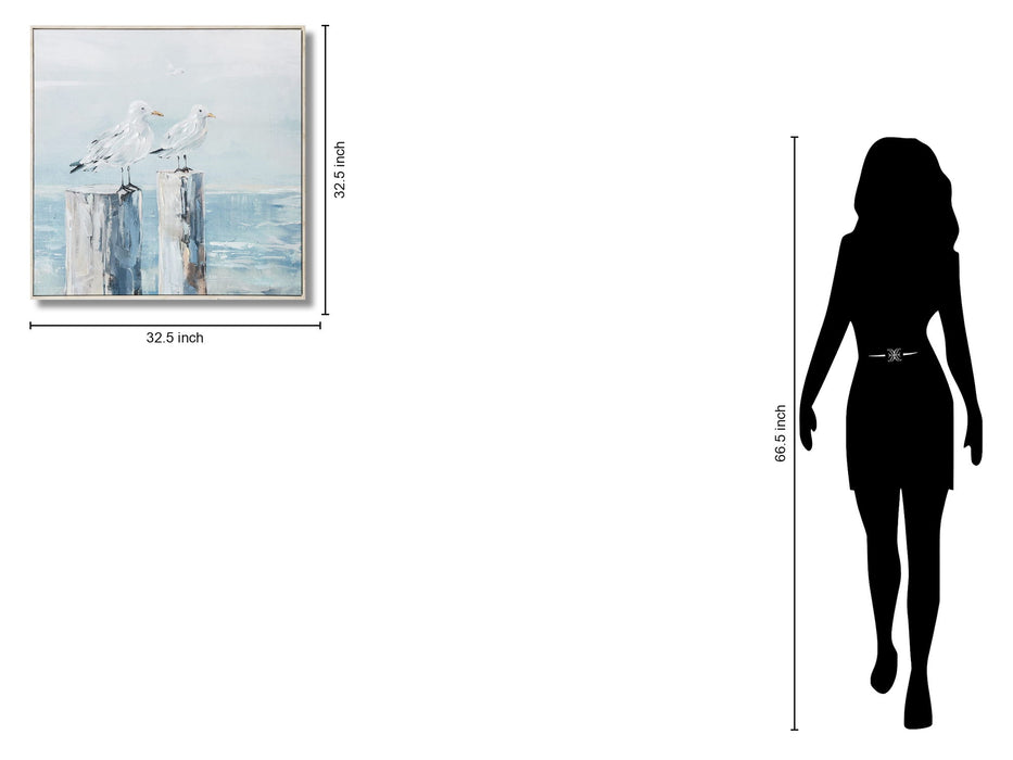 Coastal Gaze - 33" x 33" Framed Wall Art