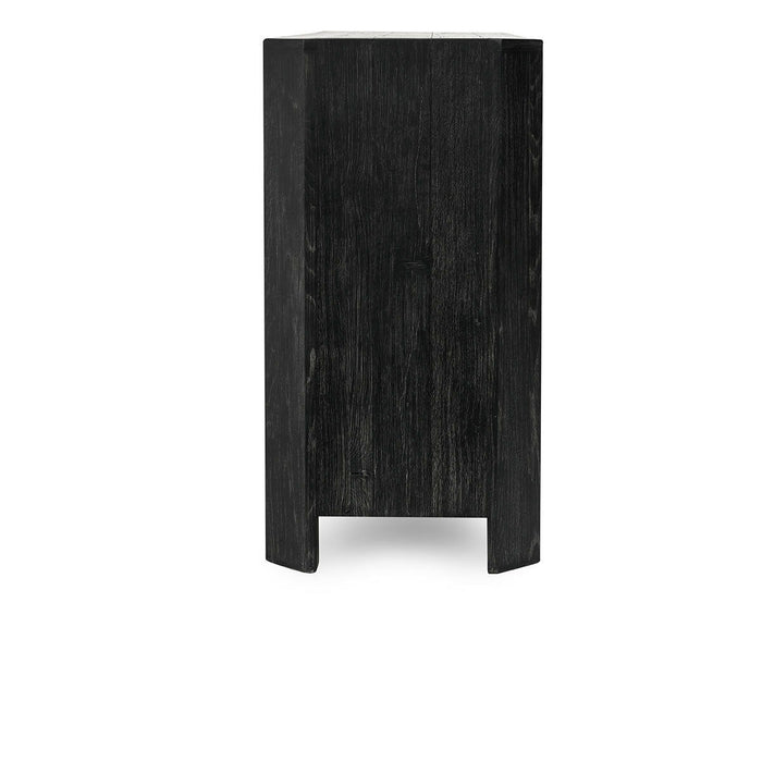 Macarthur - Reclaimed Oak 4 Door Cabinet - Antique Black