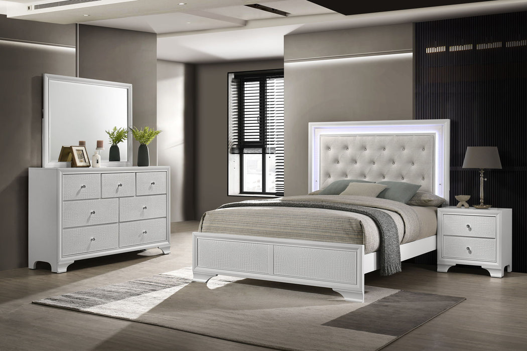 Lyssa - Queen 4 Piece Bedroom Set - Oat / Frost