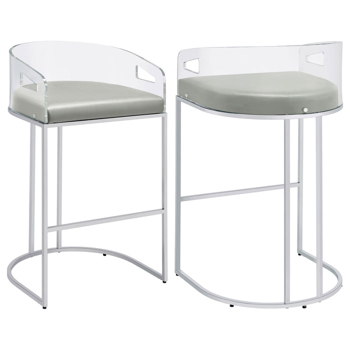 Mello - Upholstered Bar Chair (Set of 2) - Gray