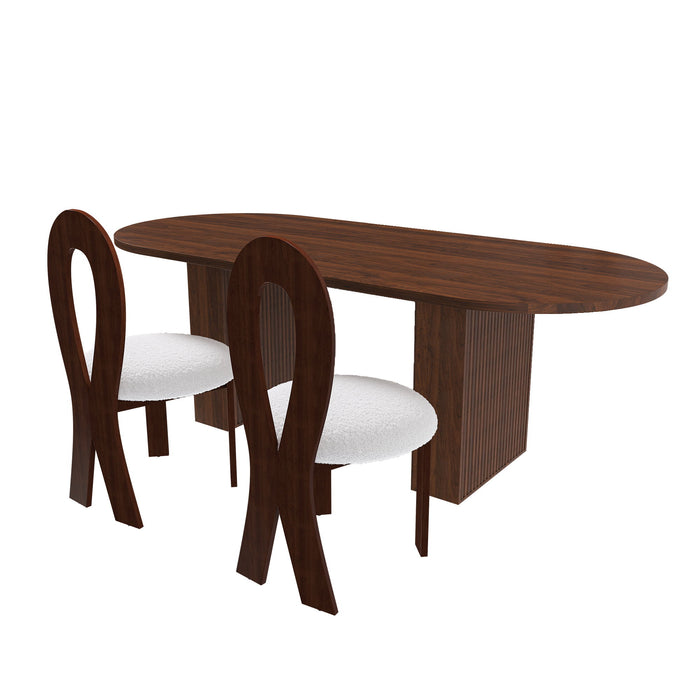 Modern Oval Dining Table With Chairs