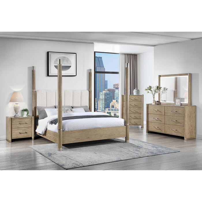 Sarai - Nightstand With Spacious Drawers And Handles - Brown