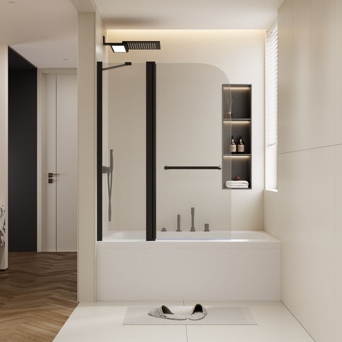 Shower Doors For Bathtub With Tempered Glass