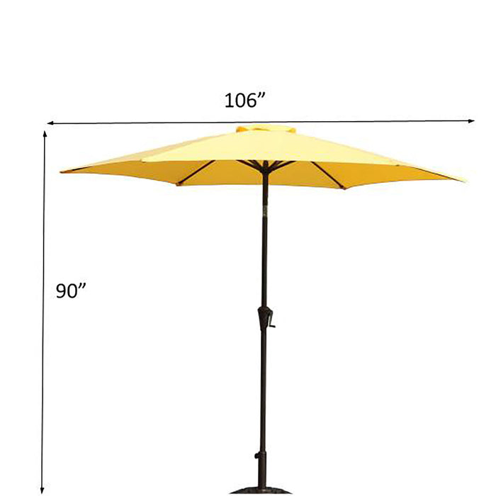 8.8' Outdoor Aluminum Patio Umbrella With 42 Pound Round Resin Umbrella Base