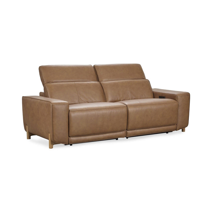 Kadon - Leather Power Recliner Sofa - Tan
