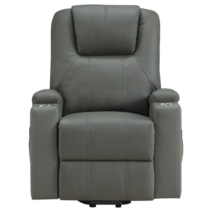 Macklin - Power Lift Massage Recliner With Heat And Dual Cupholders