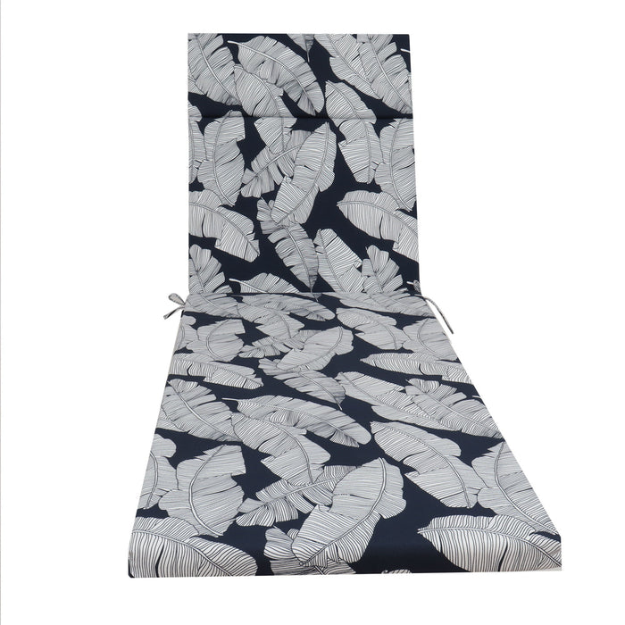 2 Piece Chaise Lounge Chair Cushion Set With Ties