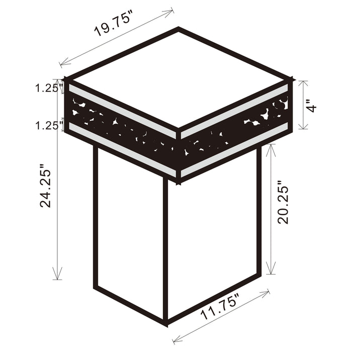 Cavelle - Side Table - Clear