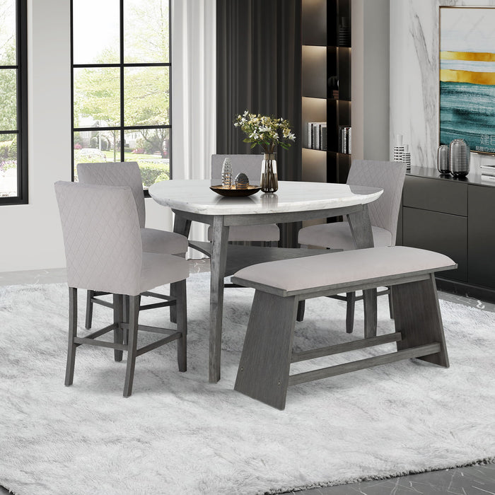 Jasmine - Bar Bench - Gray